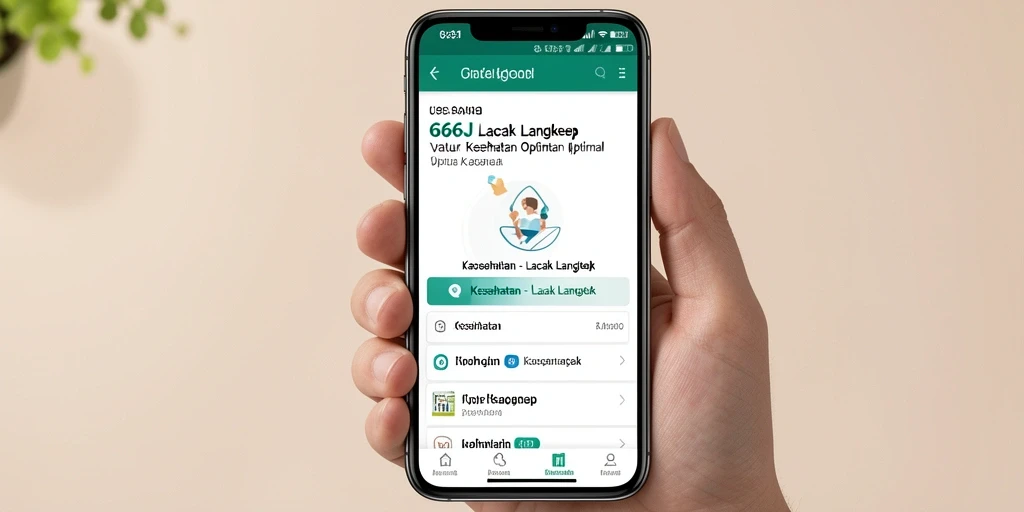 Screenshot antarmuka 666J yang menunjukkan fungsi Lacak Langkah.