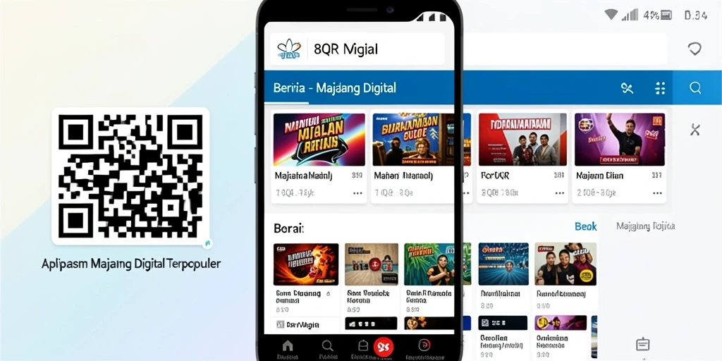 Tampilan antarmuka aplikasi 8QR untuk Majalah Digital.