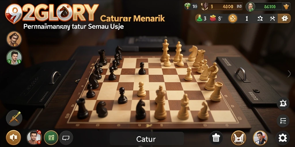 Antarmuka permainan catur yang menarik dan mudah digunakan.