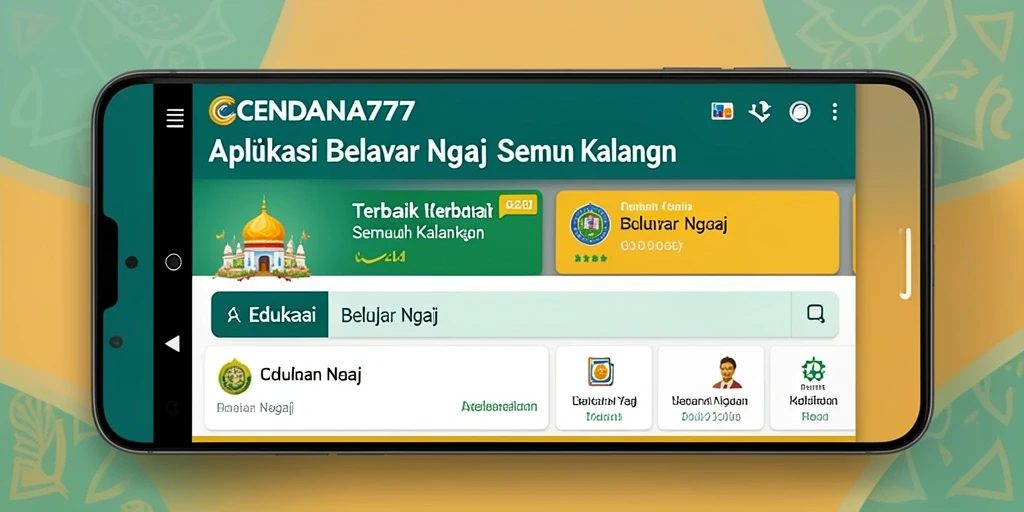 Tampilan antarmuka CENDANA777 yang ramah pengguna untuk Belajar Ngaji.