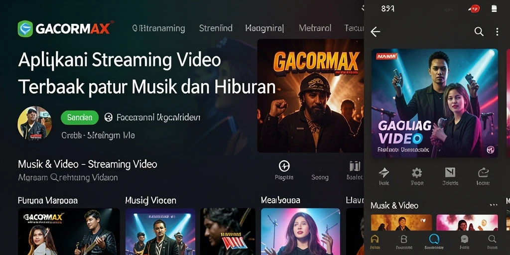 Antarmuka pengguna GACORMAX yang menarik untuk streaming video.