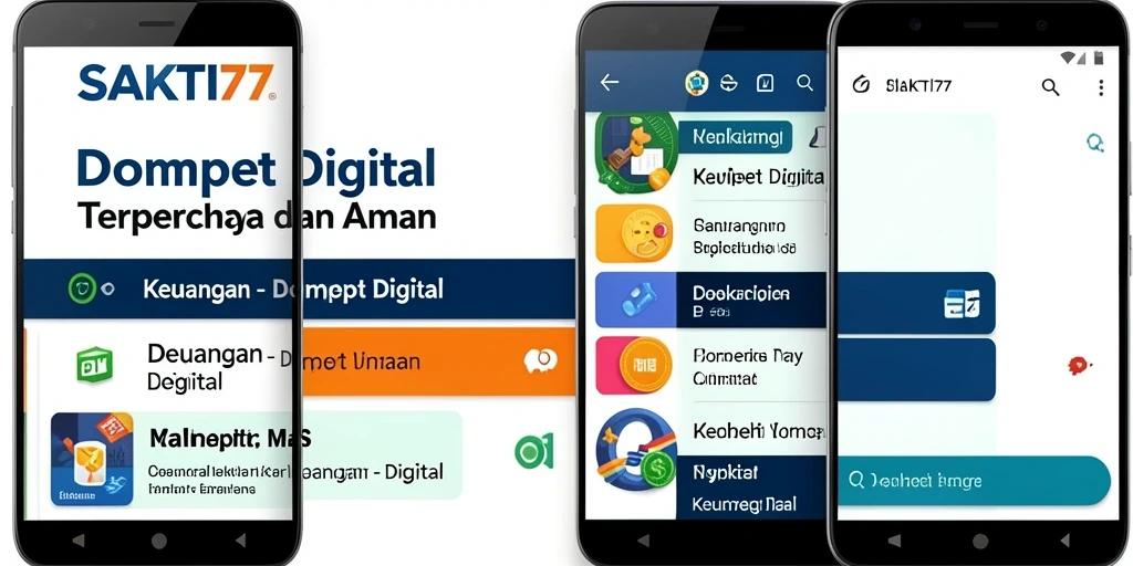 Antarmuka menarik dan fungsional dari aplikasi SAKTI77.