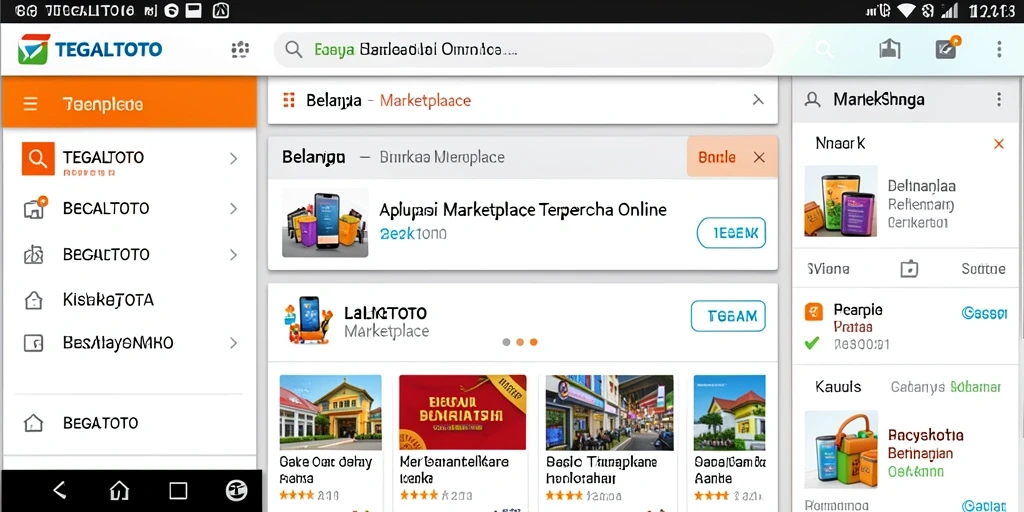 Antarmuka aplikasi TEGALTOTO yang menarik dan mudah digunakan untuk berbelanja.